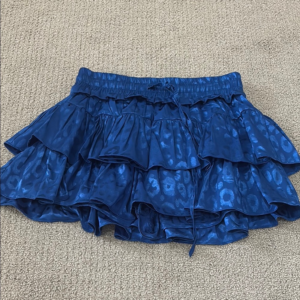 Blue Ruffled Skirt